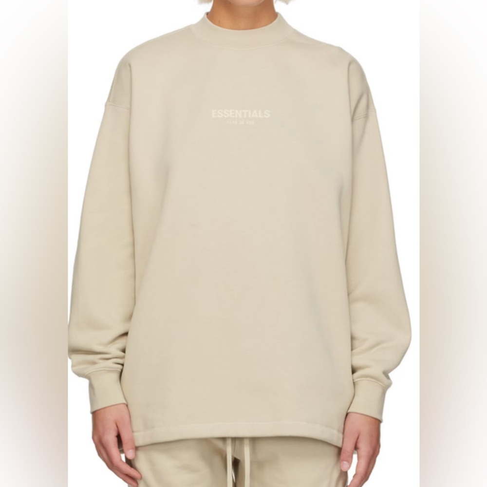 NWT Essentials Relaxed Crew cream